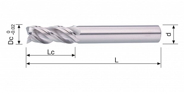 Фреза концевая монолитная S450-3.0
