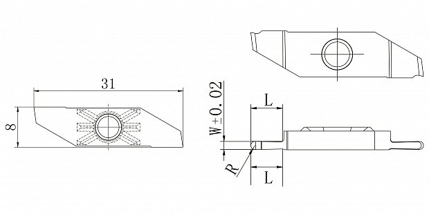 Пластина радиусная Koyincut KX116R