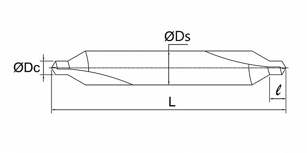 Сверло монолитное центровочное LCD HSS MMC