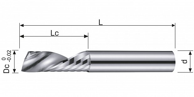 Фреза концевая монолитная левая E195L