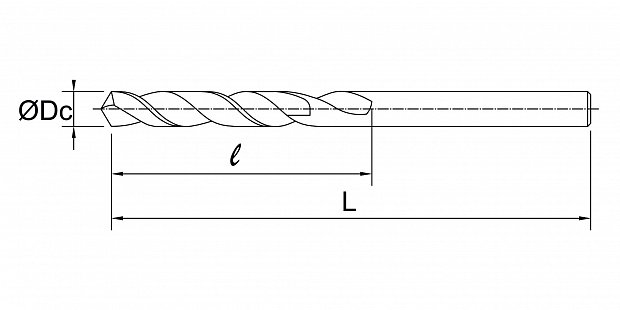 Сверло монолитное SD HSS MMC