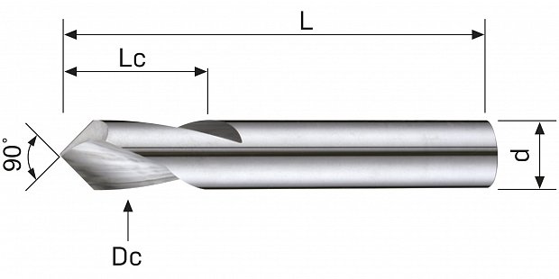 Сверло монолитное центровочное D903