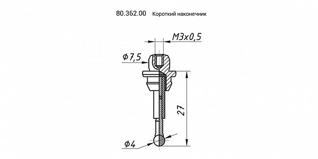 Щуп для индикатора касания Haimer 80.362.00