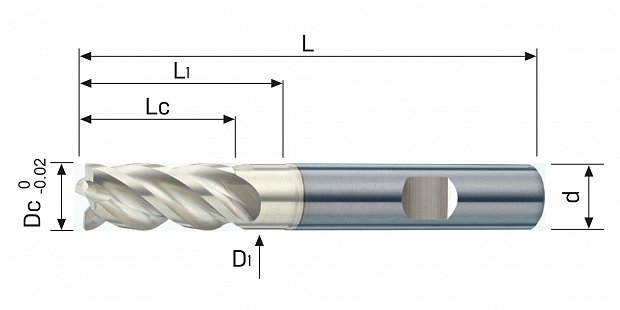 Фреза концевая монолитная F514SX (-HB)