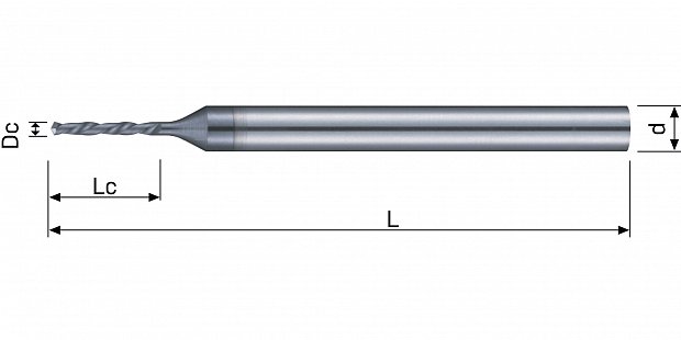 Микросверло монолитное D420HX-8