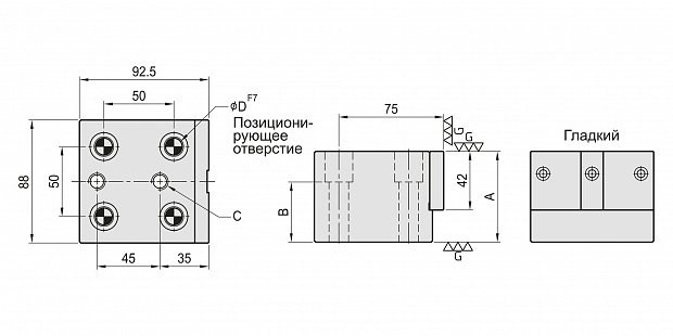Упорный блок UP 02