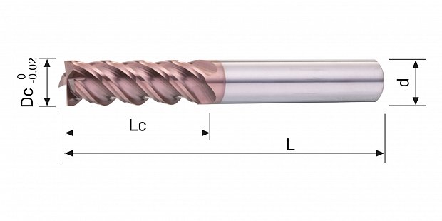 Фреза концевая монолитная S235-3.0TX
