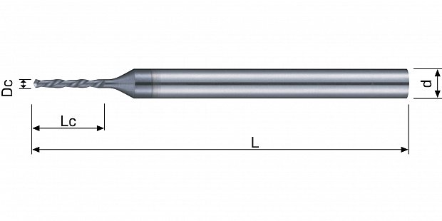 Микросверло монолитное D420HX-5