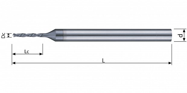 Микросверло монолитное D420HX-3