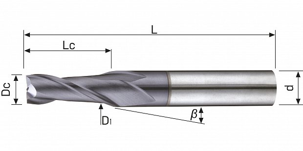 Фреза коническая монолитная E105X