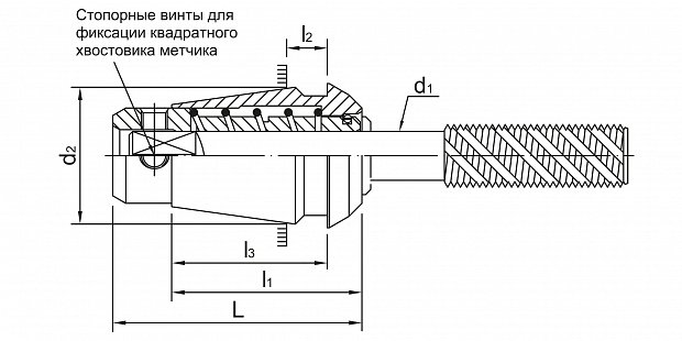 Цанга резьбонарезная компенсационная FT