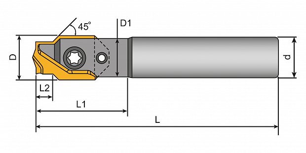 Сверло корпусное центровочное Y.T. 14
