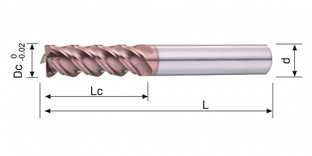 Фреза концевая монолитная S225-3.0TX